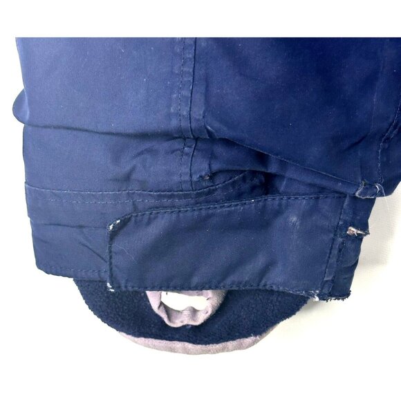 Lands End Kids Jacket Down Filled Sherpa Lined Hooded Grow-A-Long Coat Blue L - Picture 7 of 16